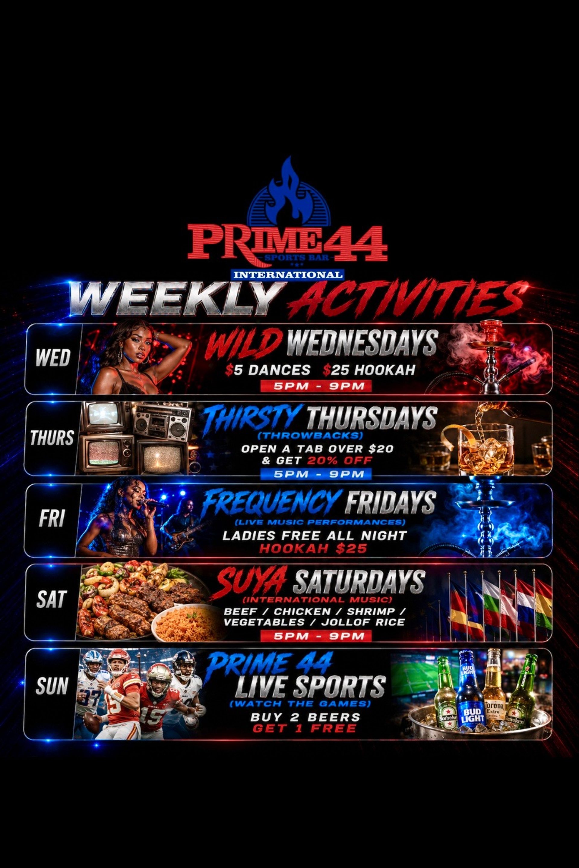 The weekly lineup